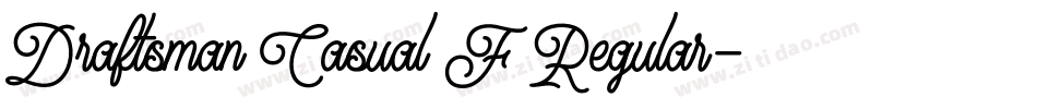 Draftsman Casual F Regular字体转换
